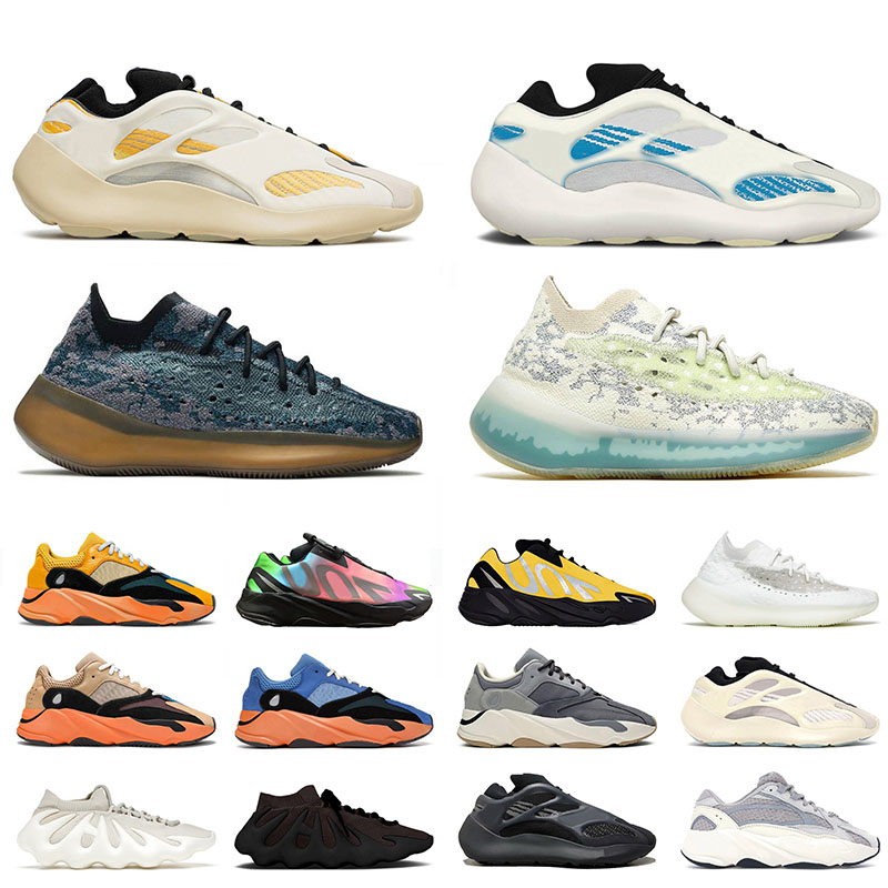 

36-46 Kanye West Boost 700 v2 v3 380 450 Sports Running Shoes MNVN Reflective Sneakers Men Women Azael Alvah Alien Blue Covellite Enflamme Yeezy Amber Trainers, A14 36-46 alien