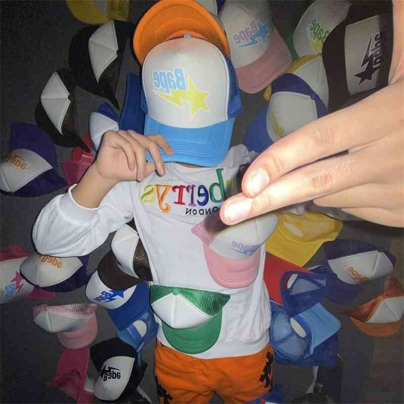 

Bapesta truck hat Mesh Hat hip hop summer remake capvintage, Pale pink