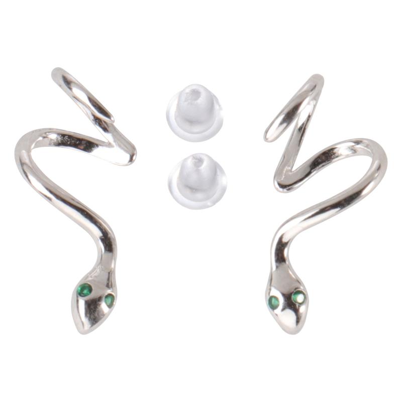 

Hoop & Huggie 1 Pair Delicate Small Snake Shaped Earrings Fashion Ear Studs Party Jewelry