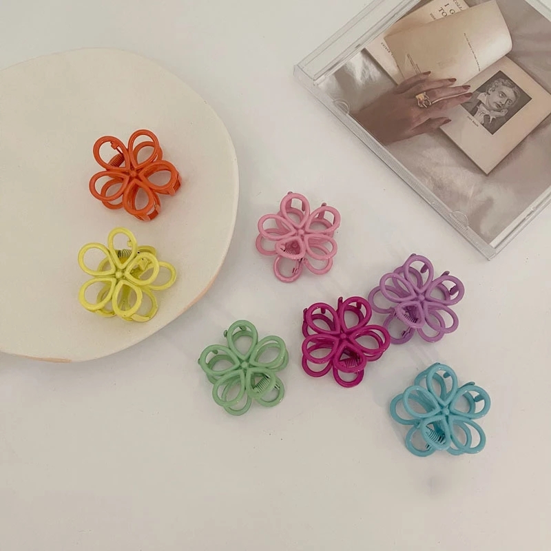 

Fashion Women Girls Small Hair Claw Cute Candy Color flower Hair Jaw Clip Girls Hairpin Hair Accessories