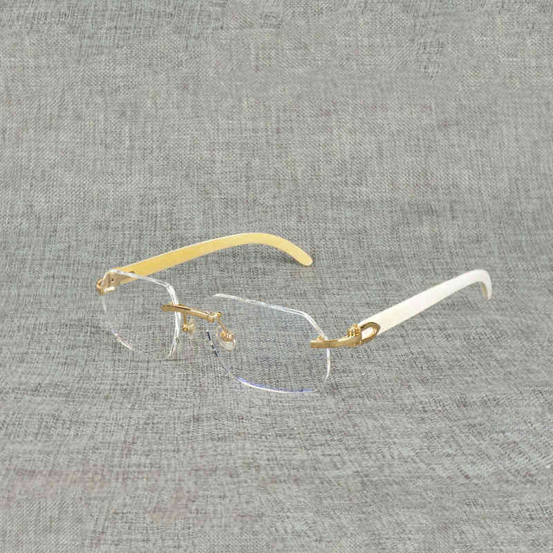 

Factory Direct Price Natural Wood Square Clear Buffalo Horn Oversize Rimless Eyeglasses Frame for Men Reading Optical Oval Oculos 40P8