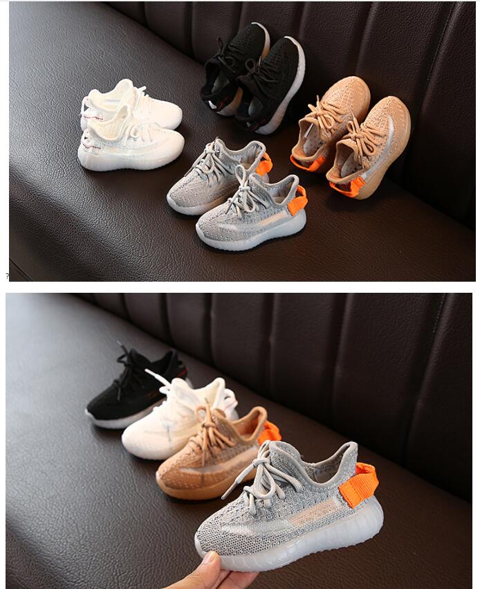 

Black Grey Carbon V2 Knit Breathable Children Running Sneaker shoes boy girl youth kid sport size 21-35, Orange