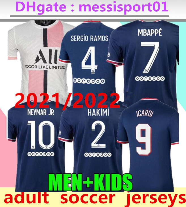 

21/22 paris soccer jerseys 2021 2022 JERSEY SHIRTs mbappe ICARDI football survetement maillot de foot, Home
