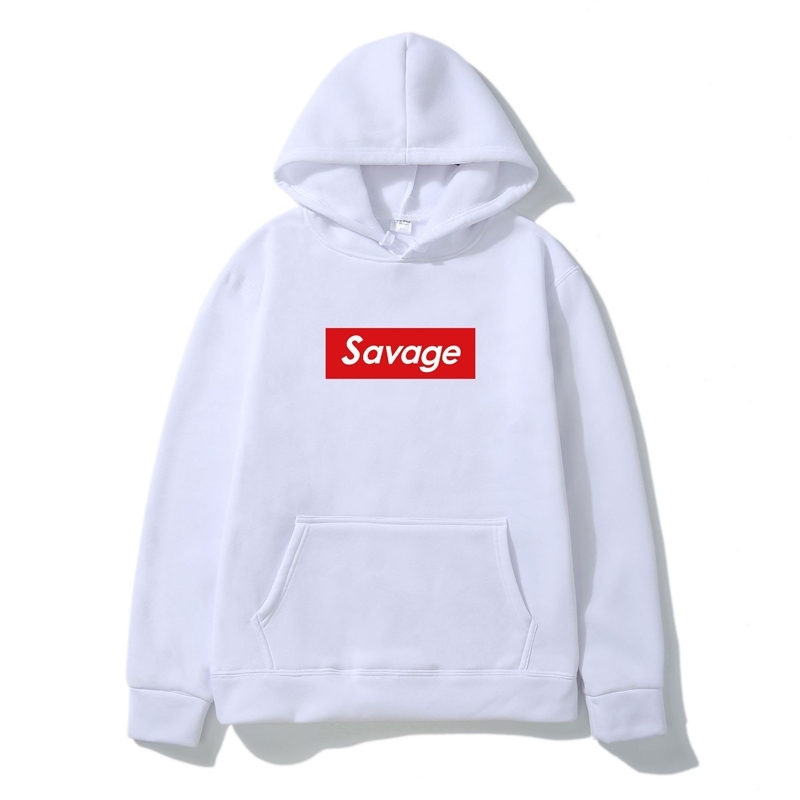 

Hip hop fashion brand savage sweater with cashmere Hoodie -xxxl, White