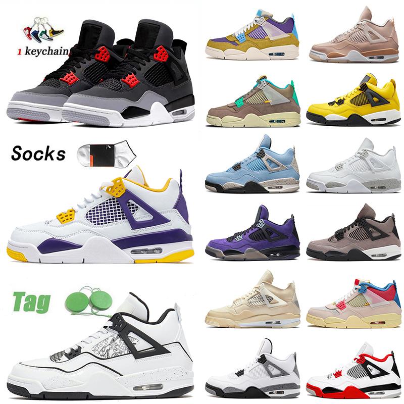 

Womens Mens Jumpman 4 Basketball Shoes DIY Shimmer Taupe Haze 4s Trainers Retros 30th Desert Moss University Blue White Oreo Sail Sneakers, 27