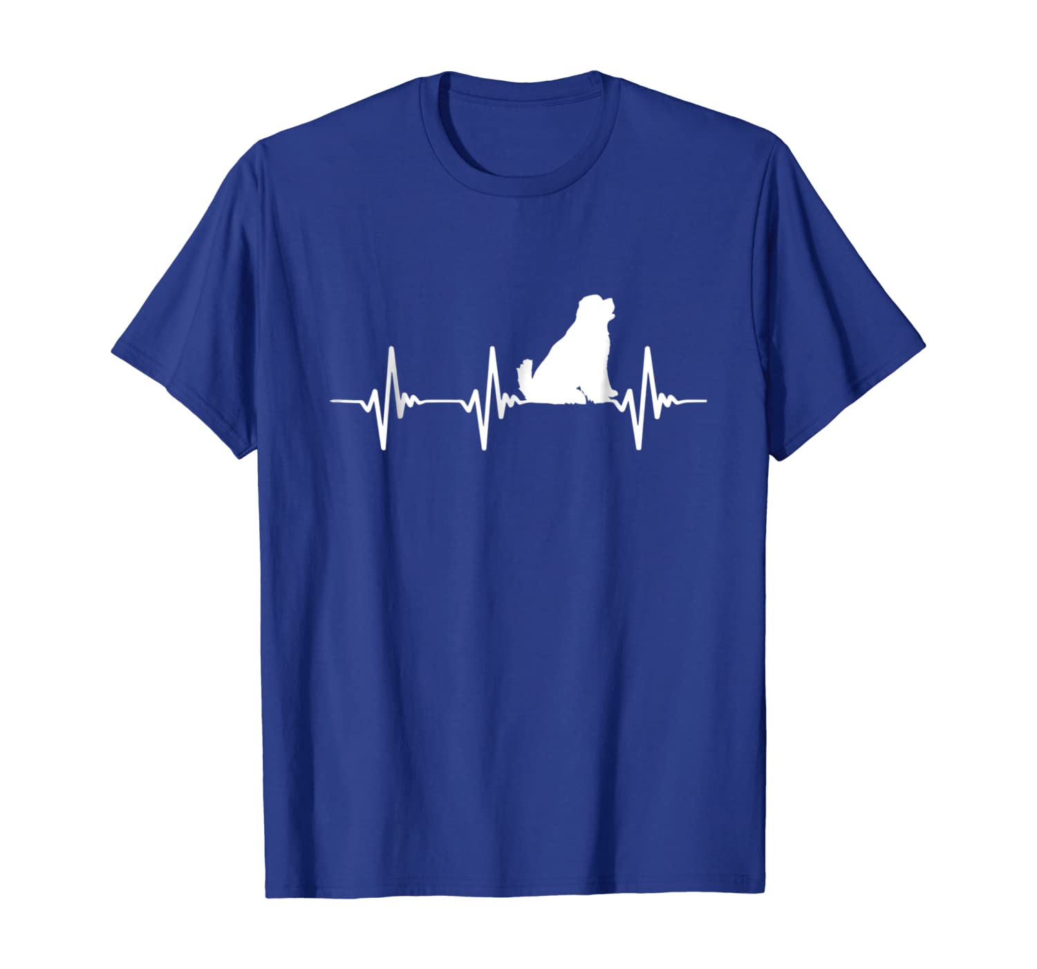 

Men Women Newfie Newfoundland Heartbeat T-Shirt, White;black