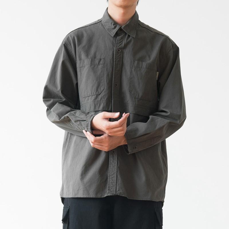 

Men's Casual Shirts 2021 Japanese Streetwear Men Clothing High Quality Harajuku Long Sleeve Shirt For Man Korean Clothes Black Cotton Tops