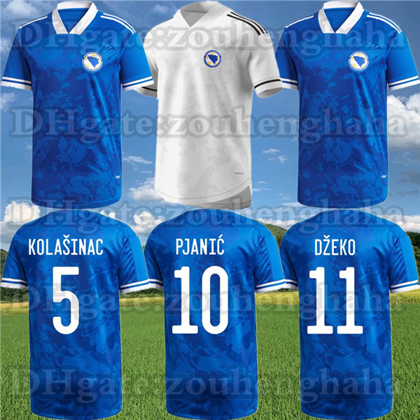 

Bosnia-Herzegovina Home Soccer Jersey 20 21 Bosnia and Herzegovina VUSCA GOJAK KRUNIC CIMIROT PJANIC Smail Prevljak Miralem Football Shirt