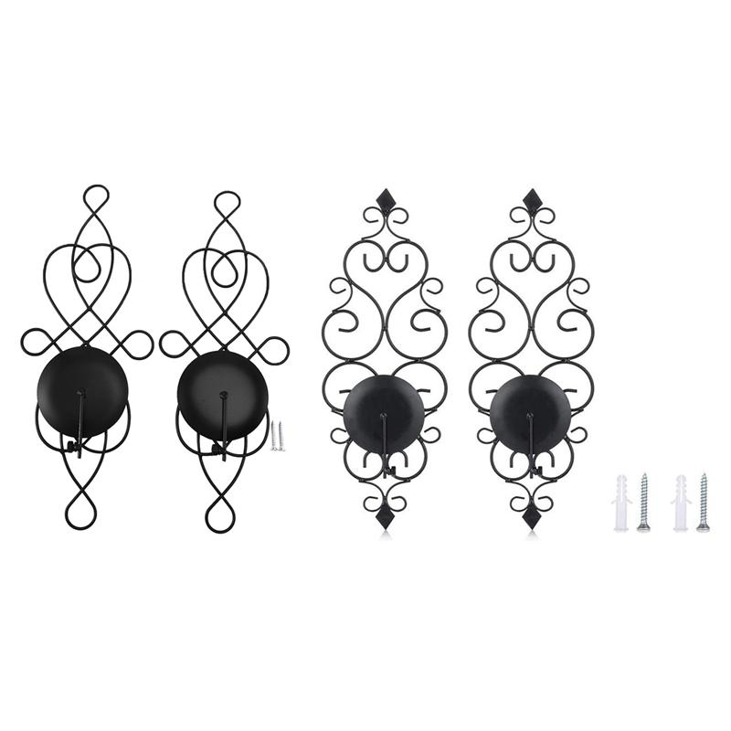 

Candle Holders 4Pcs Iron Wall Sconce Holder Set Of , Sconces Decor For Bedroom Dining Room