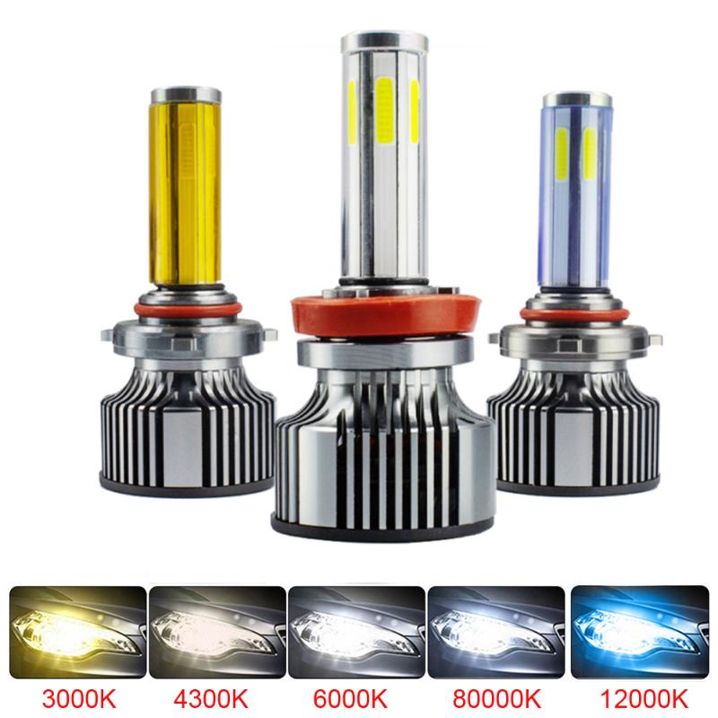 

Car Headlights 6Side H4 H7 H11 9005 9006 COB 100W 16000LM LED Headlight Bulbs 6500K Auto Headlamp Fog Lights 12v 24v