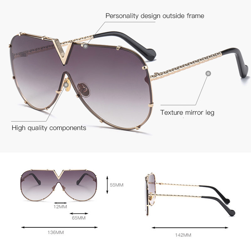 

2021 Summer High Quality Italy Brand Designer Pilot Sunglasses Women Men Trendy Mirror Oversized Sun Glasses for Female Driving Eyewear 2021 A520