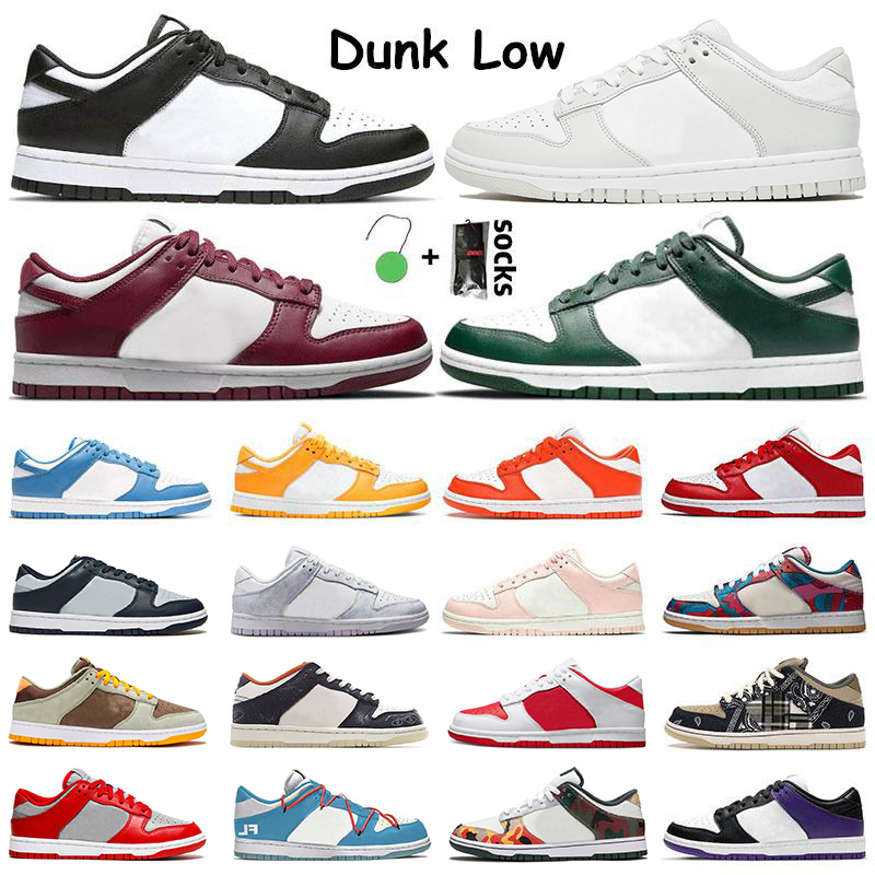 

men shoes dunks low sneakers Black White Coast Orange Pearl Spartan Green Purple Pulse Georgetown Grey Fog Dark Red Travis Scott women dunk outdoor sports trainers, D35 orange pearl 36-40