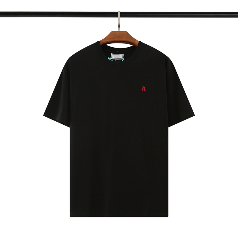 

mens t shirts paris style small letter loose tee women couples embroidery france casual short sleeve 4color, White