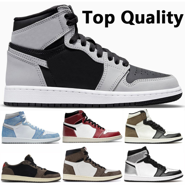 

Top Quality Men Basketball Shoes 1 High Og Travis Scotts Dark Mocha Trophy Room X Silver Toe 1s Shadow 2 .0 Women Trainers Sneakers