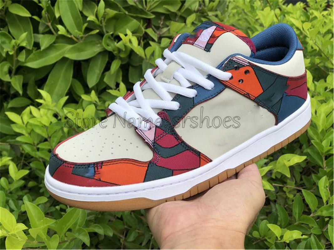 

Parra Fire Pink SB Low Shoes Multi-Color Chunky Dunky Women Men Basketball Gym Red Mocha White Royal Blue Black Skate Sports Lace-up Sneakers Size 36-46, Others