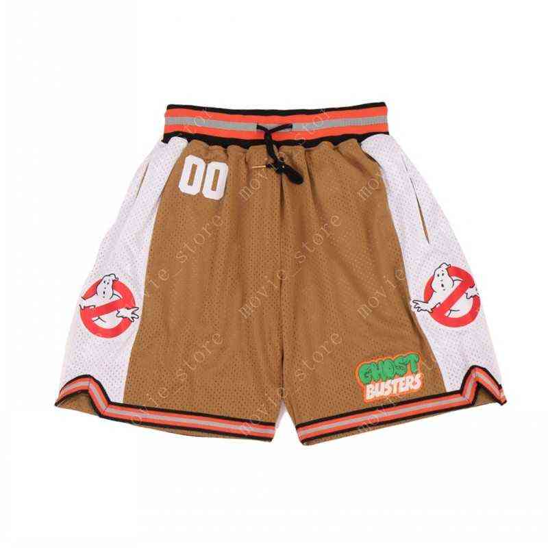 

Men's Ghostbusters Movie #00 Venkman Basketball Shorts Sports Pants Stitched, White;black