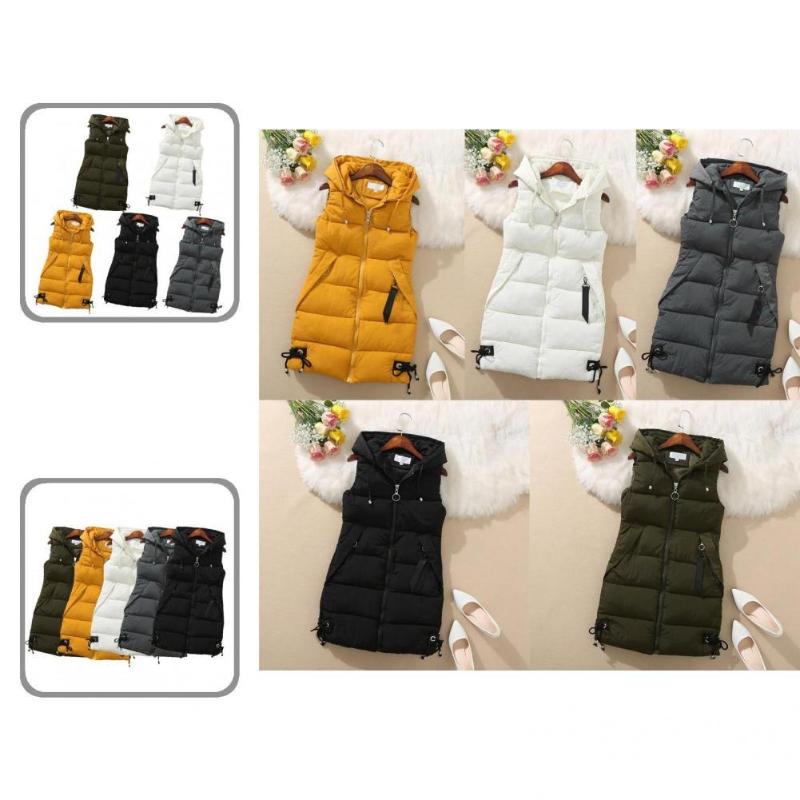 

Women's Vests Waistcoat Jacket Autumn Winter Women Vest Female Pockets Casual Warm Korean Style, Black;white