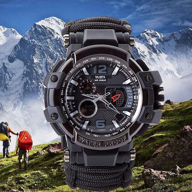 

Wristwatches SHIYUNME Men Military Sports Watch Outdoor Compass G Style Digital Watches Waterproof Quartz Clock Relogio Masculino, Camouflage with box