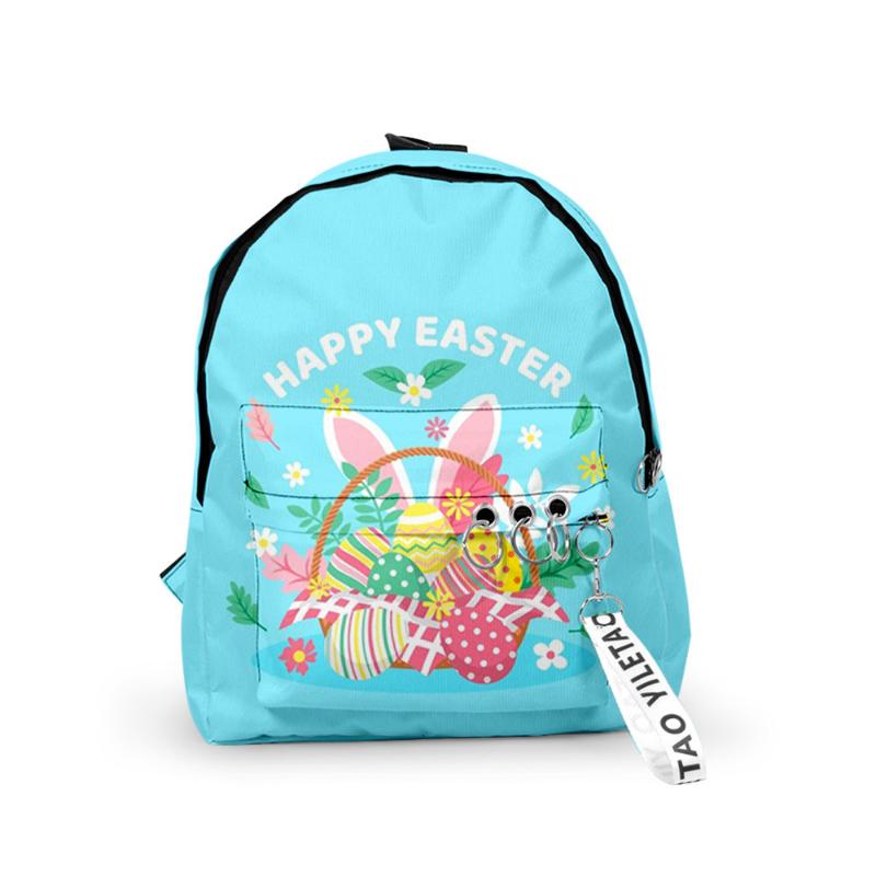 

Backpack Hip Hop Easter Day School Bags Travel Boys Girls Small 3D Print Oxford Waterproof Key Chain Notebook Backpacks