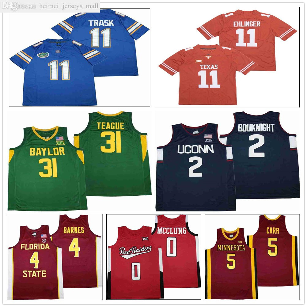 

NCAA Stitched Basketball Jersey Florida State 4 Scottie Barnes Texas Longhorns 11 Sam Ehlinger Baylor 31 maCio teague Texas Tech 0 mac mcClung Minnesota 5 Marcus Carr, As picture men size s-xxl