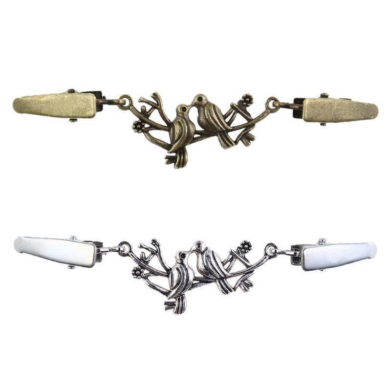 

Pins, Brooches Sweater Cardigan Clip Love Bird Animal Pattern Shawl Clips Collar Metal Holder Clothing Pins