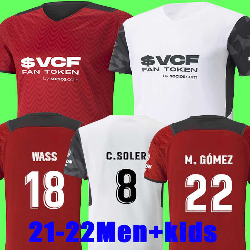 

21 22 valencia soccer jerseyS 2021 KIDS HOME AWAY GUEDES GAMEIRO Florenzi RED WHITE camisetas de futbol RODRIGO .Gomez Men JERSEY kit, Gray