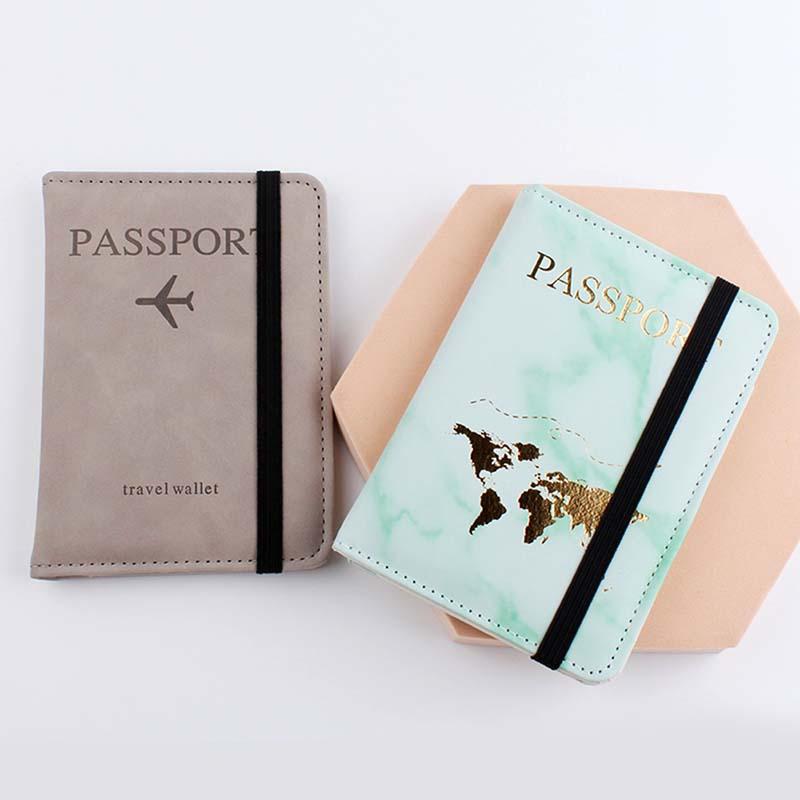 

Card Holders 2 Colors Women Men Vintage Business Travel Passport Covers Holder Multi-Function ID Bank PU Leather Wallet Case