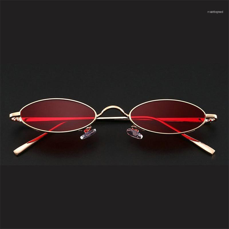 

Sunglasses Small Size Oval Women Men Cool Metal Frame Sun Glasses Brand Designer Female Fashion Uv400 De Sol FML1