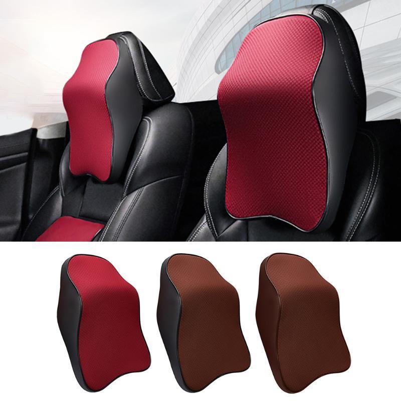 

Seat Cushions Car Styling Head Neck Pain Relief Support Cushion Breathable Adjustable Memory Foam Auto Headrest Pillow