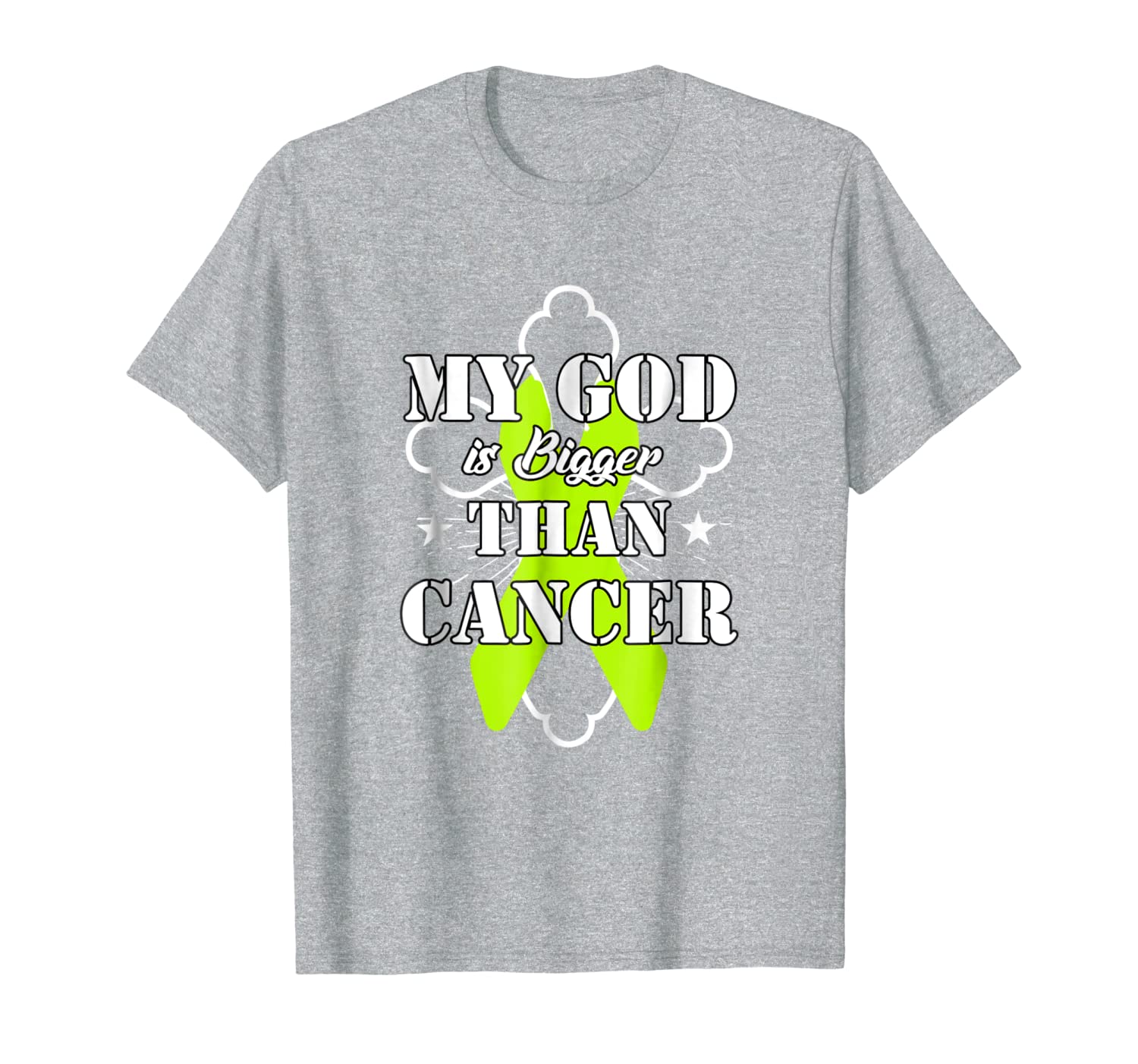 

my god is bigger than cancer lymphoma tough shirts gift, White;black