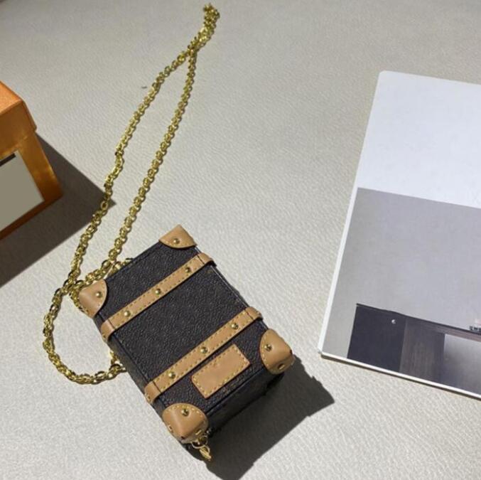 

2021 Mini Trunk Shoulder Bags Designers Luxurys Wallet Backpacks Key Chain Wallet Flap Cute Handbags Fashion Trunk Bags with Box