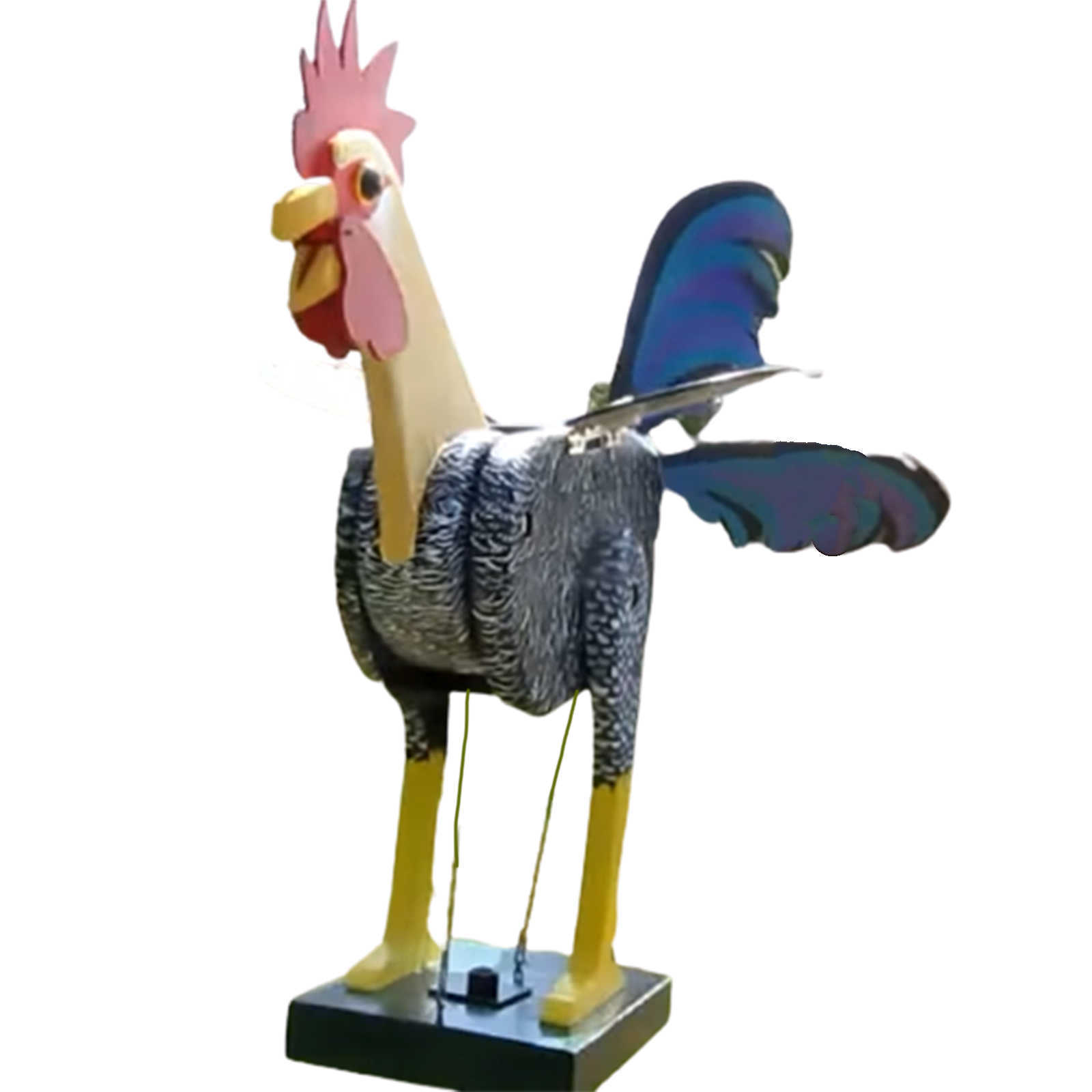 

Rooster Windmill Garden Courtyard Farm Decor Yard Statue Vivid Sculpture Outdoor Decoration Father's Day Gift 23x19cm LBShipping Q0811