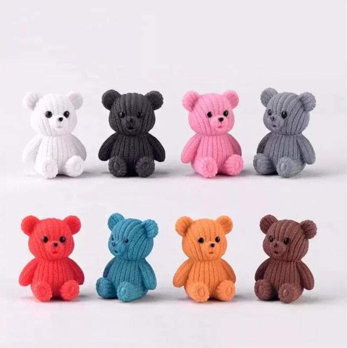 

Party Homes Decoration Accessories Cute Plastic Teddy Bear Miniature Fairy Easter Animal Garden Figurines Home Decorations