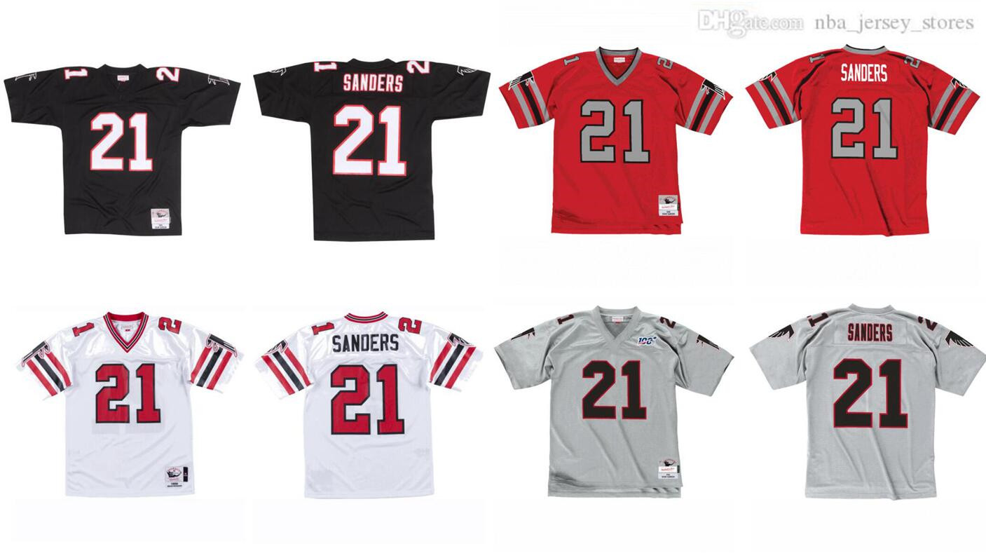 

Stitched football Jersey 21 Deion Sanders 1989 Mitchell & Ness retro Rugby jerseys