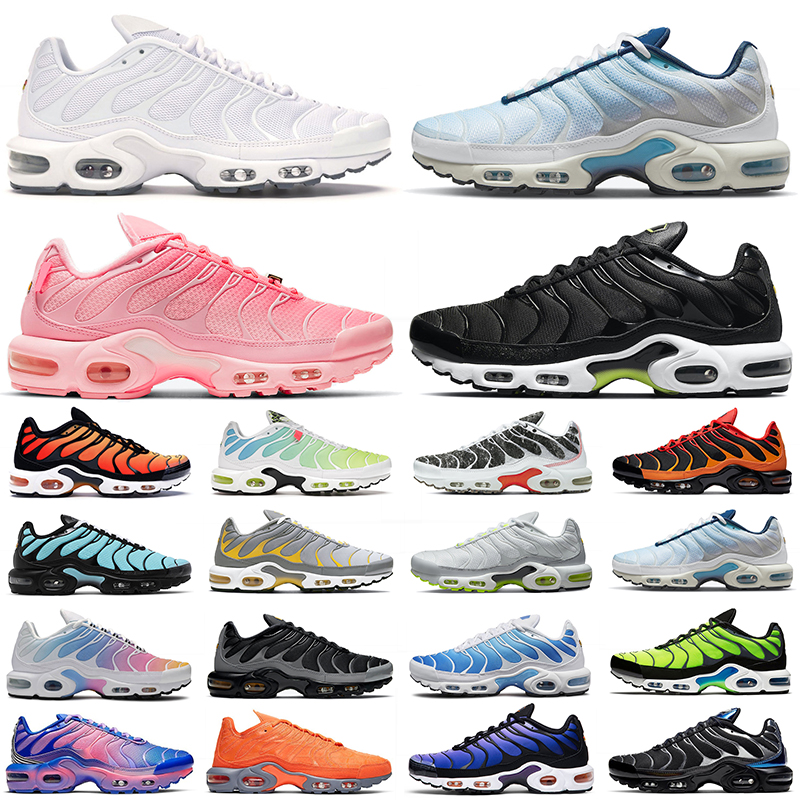 

tn plus men women running shoes triple Black Aquamarine white Atlanta Crater Psychic Blue Volt Particle Grey mens trainers outdoor sports sneakers, 25