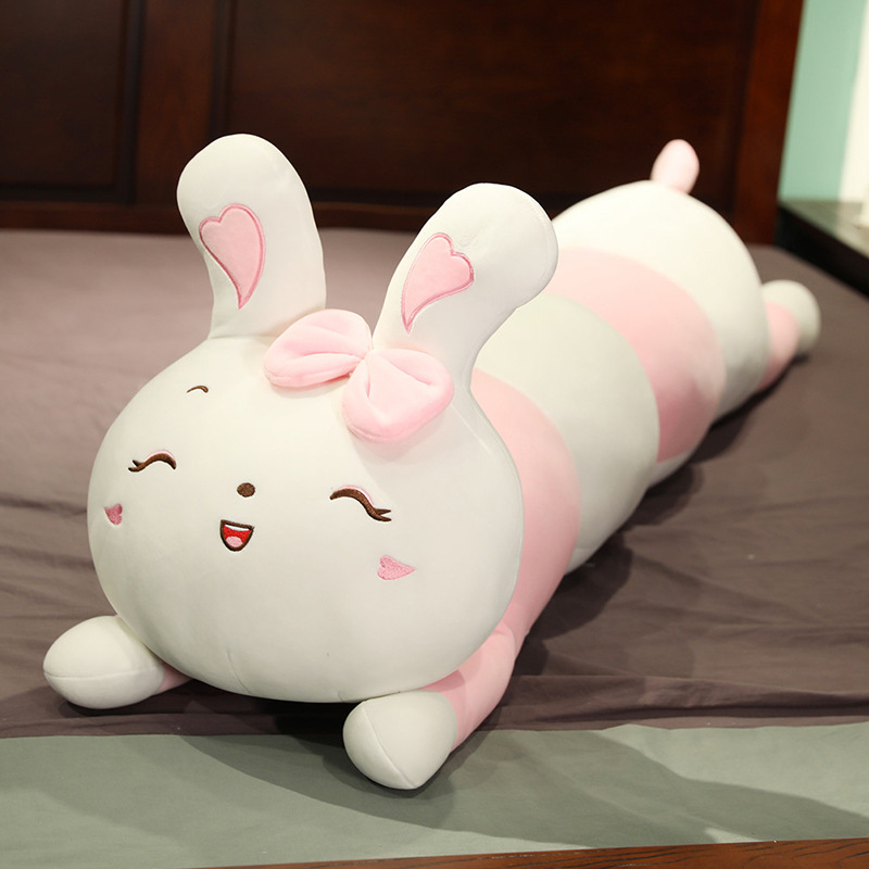 

Pregnant women sleep long hug pillow caterpillar rabbit plush toy home office backrest children's appealing doll