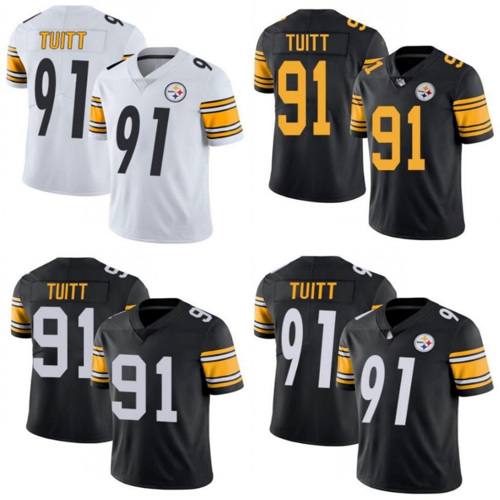 

Pittsburgh Steelers Men #91 Stephon Tuitt Women Youth Jersey, Black;red