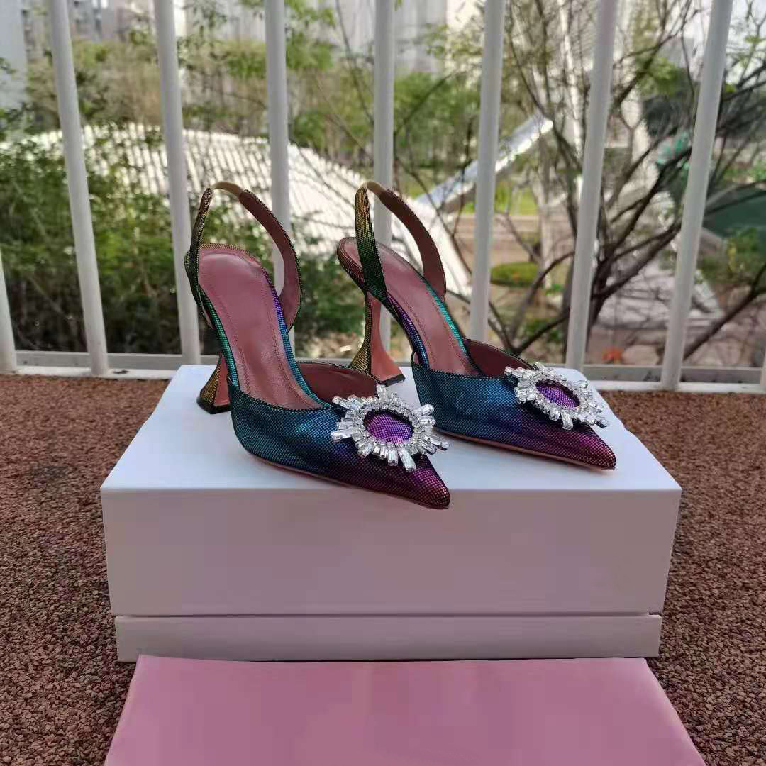 

Fashion Season Shoes Amina Italy Muaddi Wedding Pumps Begum Rainbow Crystal Slingback Multicolor Sandals