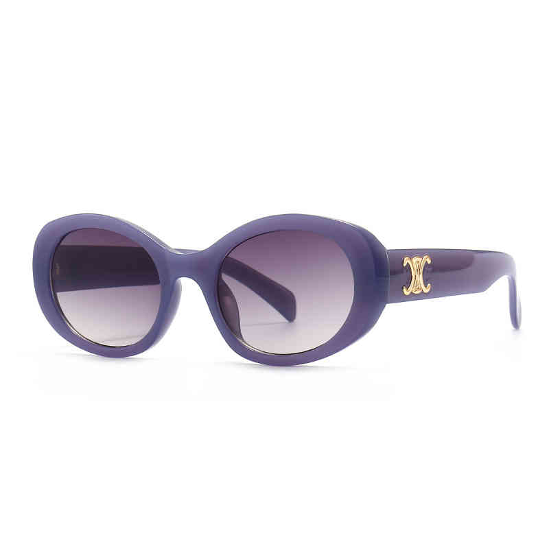 

Fashion trend street shooting Sunglass ins style modern charm jelly oval sunglass 4s194, White;black