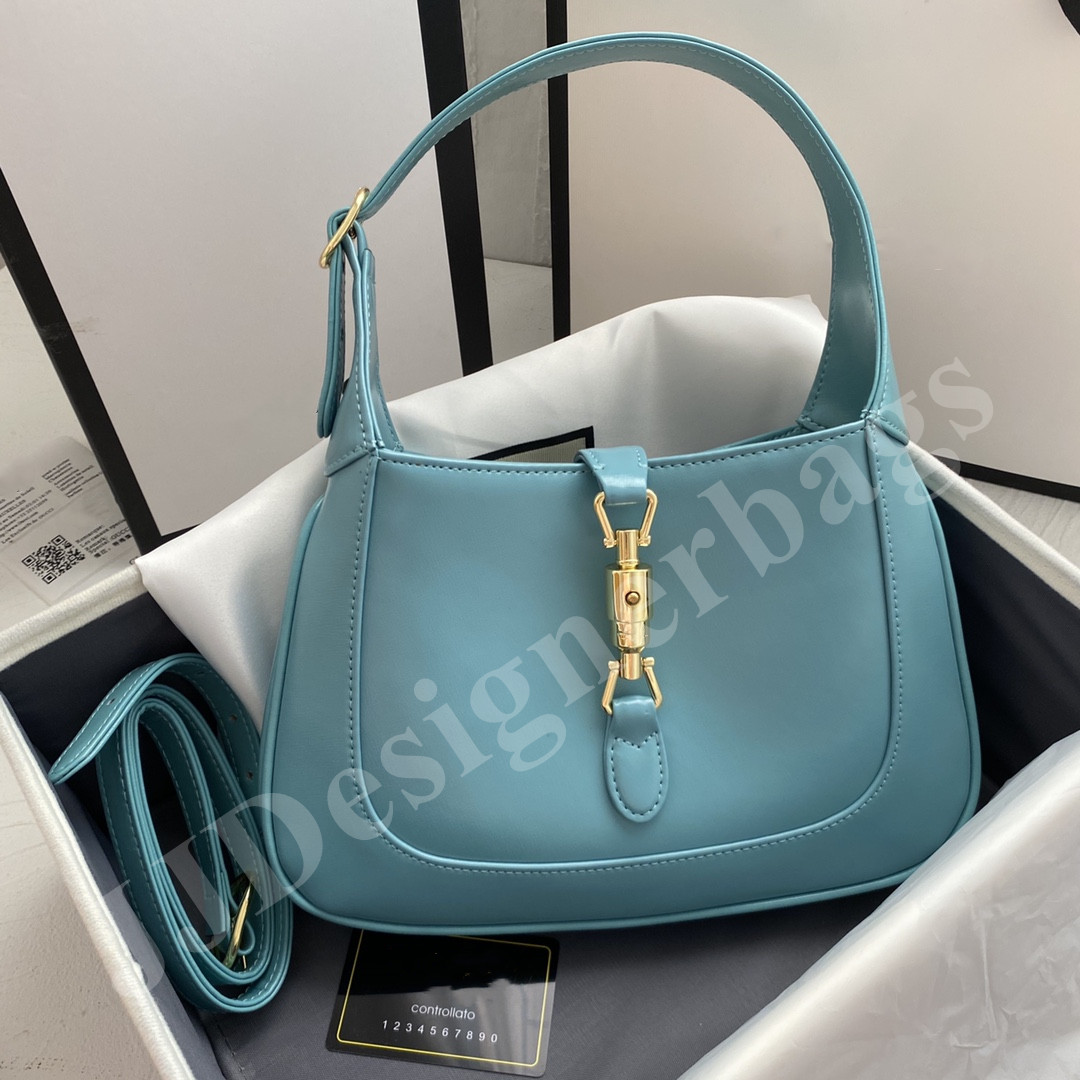 

Top quality Real Leather Women's Cleo G Jackie 1961 Crossbody Bags Clutch brushed tote Handbag Luxury Designer men Shoulder Bag hobo Wallet Handbags Purses, Sky blue