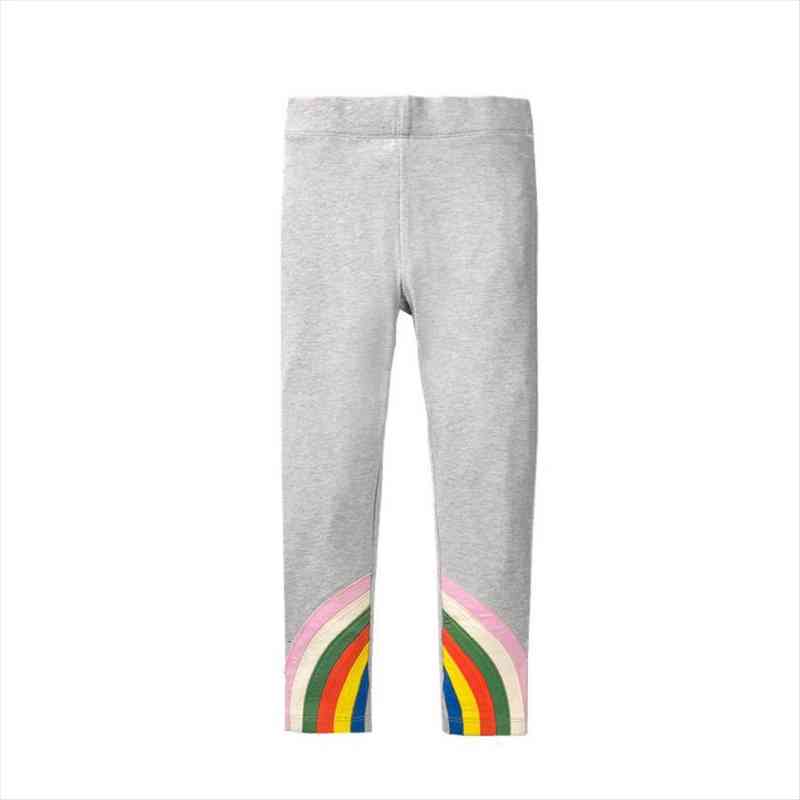 

applique rainbow toddler leggings baby girls pants pattern child clothes kids cotton for trousers, Blue