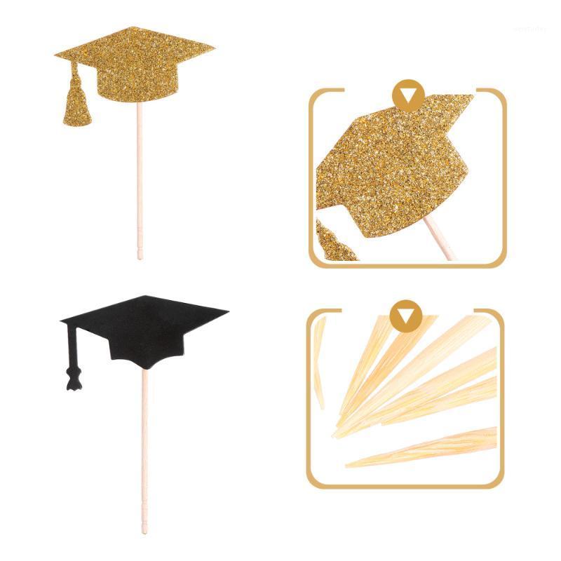 

Party Decoration 40pcs Cupcake Toppers 2021 Graduation Cake Insert Cards Decors