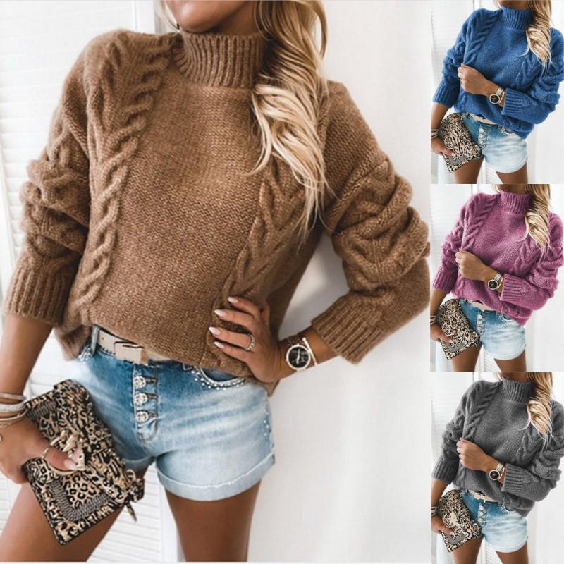 

Women's Sweaters Turtleneck Long Sleeve Fringed Knitted Sweater 2021 Autumn And Winter Solid Color Warm All-match Casual Women Jumper Tops, White;black
