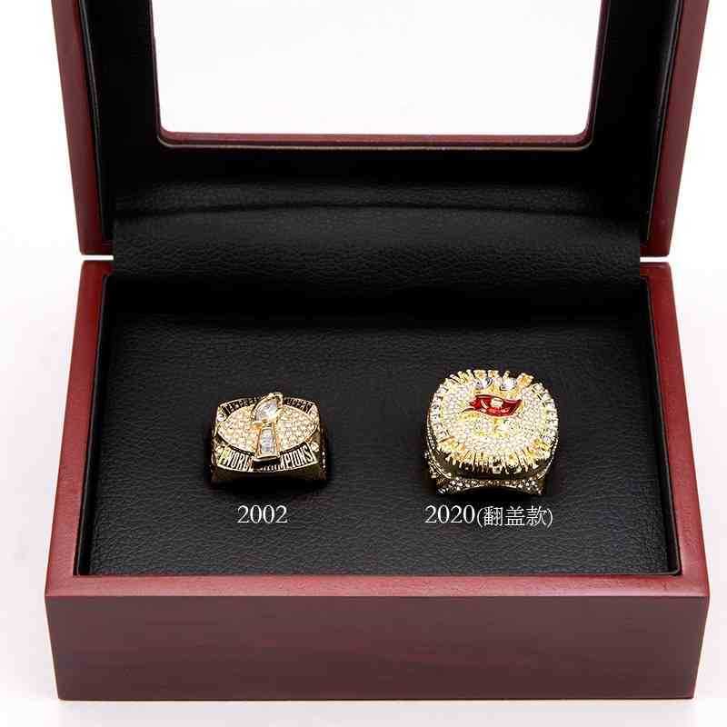 

2002 2020 Football Super Bowl champion Tampa Bay pirate NFL championship ring 2 fan sets, Silver