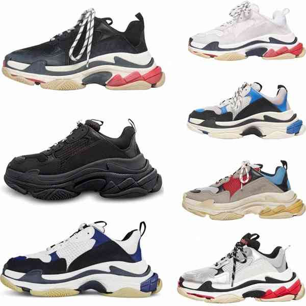

old dad 17FW Casual shoes Low Platform Sneakers balencaiga Triple S Black Mens Women Designer Chaussures N9Gw#