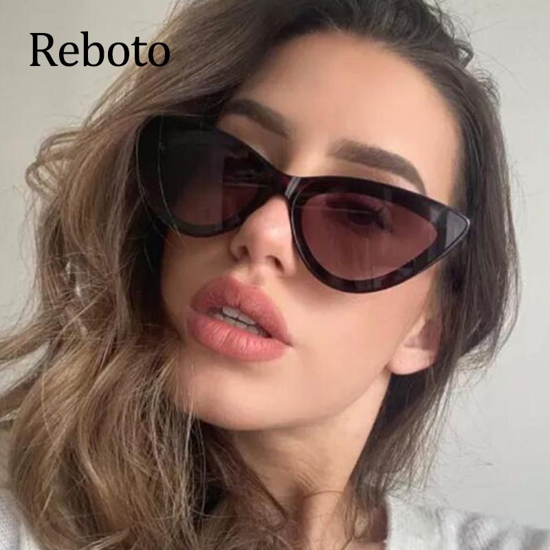 

Sunglasses Vintage Cateye Women Sexy Retro Small Cat Eye Leopard Brand Designer Sun Glasses For Female