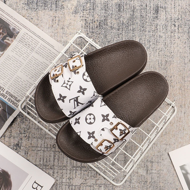 

Wholesale Fashion Women Slippers 14 Style LOUIS gg Flip Flops slipper Mens VITTON Flat Sandals channel Shoes, White;black