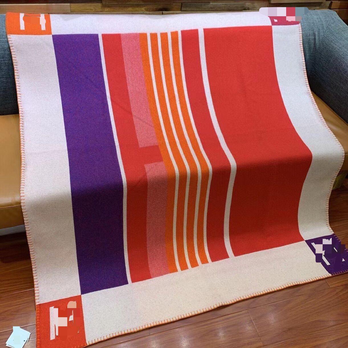 

Luxury designer real cashmere wool blankets top quality fabrics warm material Throw blanket size  Thicken autumn winter shawl 6 col