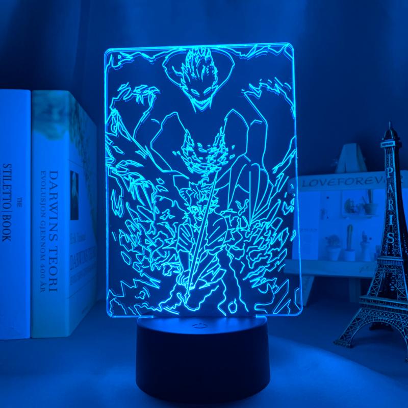 

Night Lights Anime Black Clover Led Light For Bedroom Decor Brithday Gift Manga Room Table 3d Lamp Acrylic