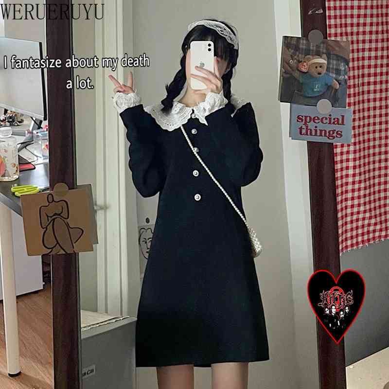 

WERUERUYU Autumn Winter Women Long Sleeve Sexy Dress Slim High Waist Velvet Solid Black Dresses Temperament Bottoming Dress 210608, Photo color